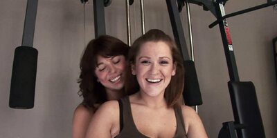 Lesbian beauties testing out a new strapon