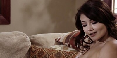 Lovely babysitter and master have sensual encounter on sofa