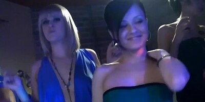 Young ladies are at a party and enjoying some thick cocks