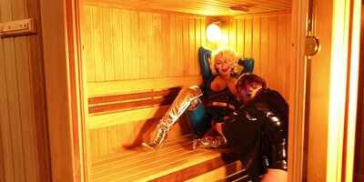 Lesbian Bdsm Kinky Bondage: Hot Blonde Latex Milf Is A Perfect Playful Submissive With Wet Pussy