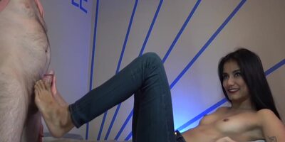 Footjob Jeans Fetish Long Video 60 Min