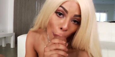 DEEP THROATED Latina Luna Knows How two Milk Ur Dinky & Testicles