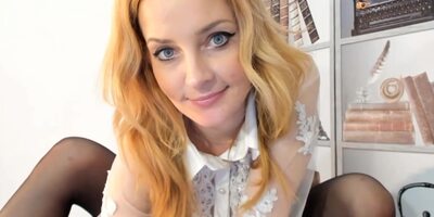 The Secretary Raised Her Legs Up And Shoved Her Sex Toy Office Style