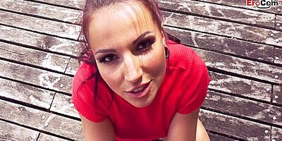 Outdoor Sexdate With Beautiful Big Tits Brunette Slut Jolee Love