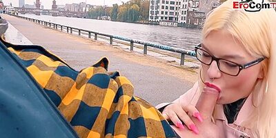 Cute Chubby German Blonde With Glasses Does A Blind Date With Fuck Through A