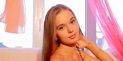 Ukrainian Hussy Teases Us With Her Young A Bit Hairy Pussy