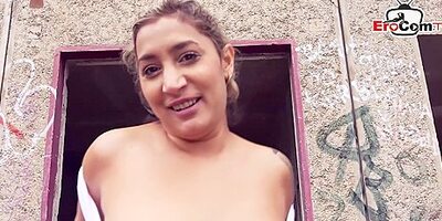 German Turkish Teen At Public Street Casting Pick Up Date