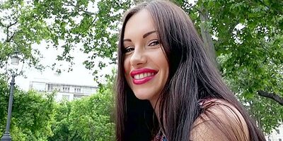 Sasha Rose Russian Brunette Fucks Outdoors