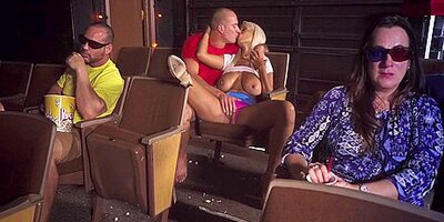 Bridgette B Sneaky At The Movies