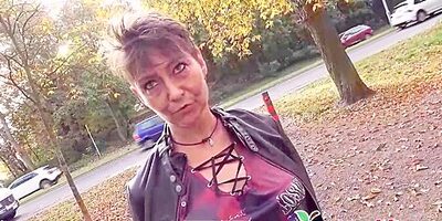 Ugly Short Hair Granny Milf Pounded Outdoors In Germany!