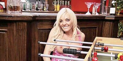 Blondie Has To Blow A Cock After Losing At Foosball