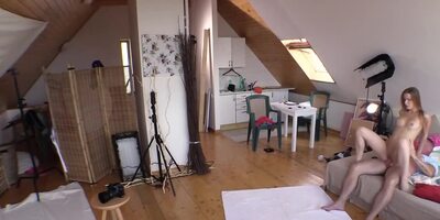 Teen Czech makes it with photographer during the photoshoot