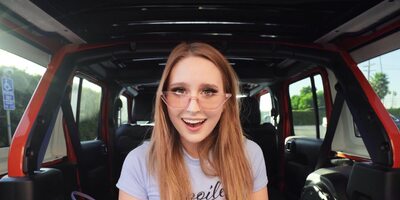 POV outdoor sex with teen cutie Laney Gray