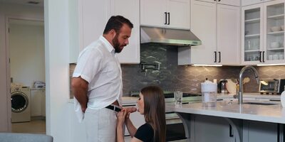 Passionate sex in the kitchen with cutie Jill Kassidy