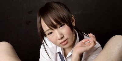 Horny professor enjoys a POV dick sucking from a hot Japanese schoolgirl in uniform