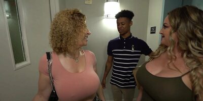 Stacked Hot Ass Hollywood And Sara Jay Milk Their Boy Toy!