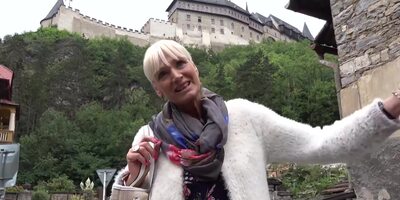 Blonde Gilf Takes My Money For Quicky On The Street