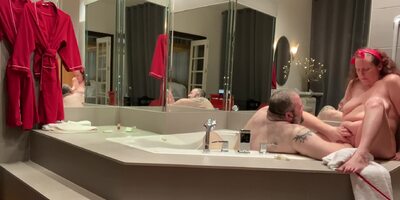 Wonderful Weekend With My Voluptuous Vixen In A Luxury Hotel Suite #3: Hot Tub Fun