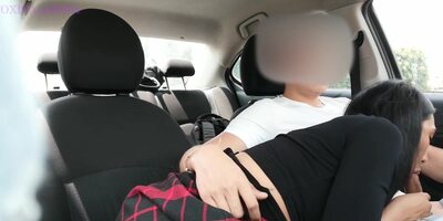 My Student Sexi Friend In Thong And Mini Skirt Sucks Me In The Car In Public Part 2 Yanet Fit