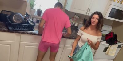Handyman Fucks Stay Milf On Kitchen Table- Naughty Creampie