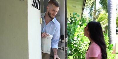 Brick Danger is obliged to fuck Latina Binky Beaz on camera