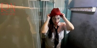 Wet panties, wet trousers, wet shirt. 1