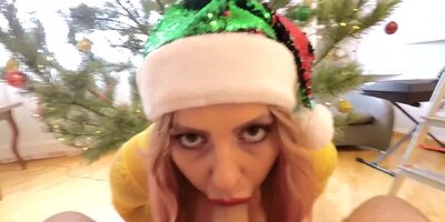 Denata - Hot Christmas Blowjob & Titfuck