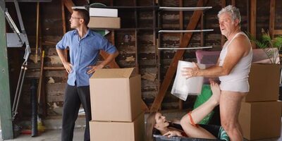 Disgusting Old Mover, But Horny Young Wife Likes It!?