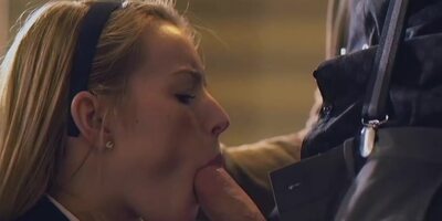 Scarlett Sage is privately having hump with her teacher, after deep-throating his pink cigar in the classroom