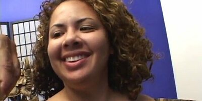 Chubby beauty takes hardcore pounding by two hard cocks