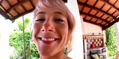 Tattooed Nicky Wayne with natural tits loves anal sex