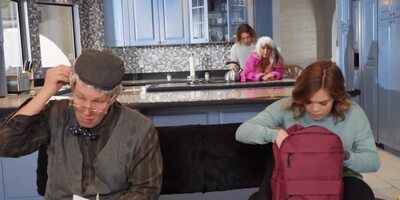 Granny can't cum with old husband and tries it with younger lover