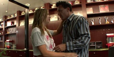 Iccocent Girl fucked from the Boss at job interview