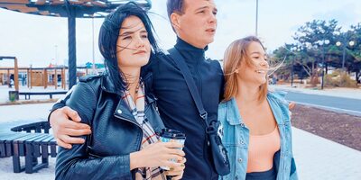 Hazel Grace & Queenlin in Lad Enjoys Two Bisexual Cuties - Firstbgg