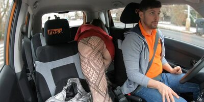 FakeDrivingSchool - Learner Nataly Gold Is Not Wearing Panties