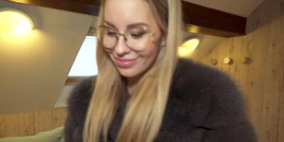 Cutie Lucky Bee let her shaved pussy be fucked for money