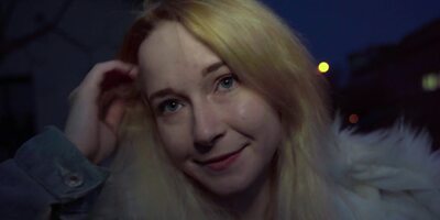 POV outdoor sex with Sweetie Plum and facial