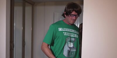 Hot Ella Hughes had sex with a nerd and his friend