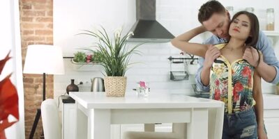 Asian chick from Russia gets banged and creampied in her muff