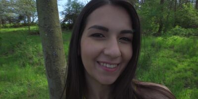 POV outdoor amateur sex with shy Moona Snake