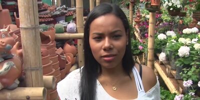 Chubby Latina girl gives a blowjob in POV style video