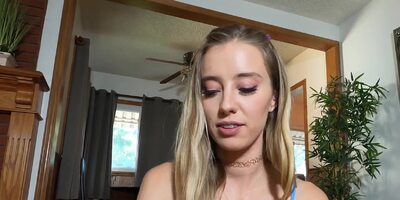 Cutie Haley Reed teases and fucks her stepdad