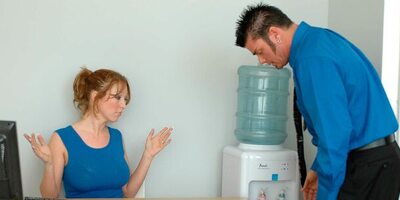 Watch Christina Brooks fuck and suck cock in the office