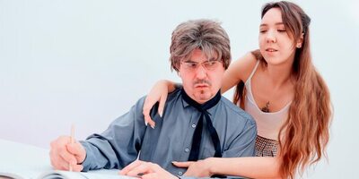 Naughty student seduces her teacher
