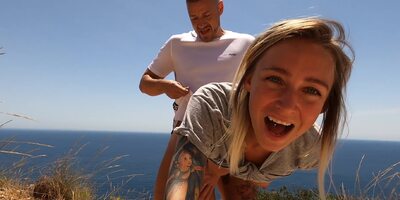 Holiday Public Sex On Spanish Coast With Eye Cumshot - Polish Amateur Couple