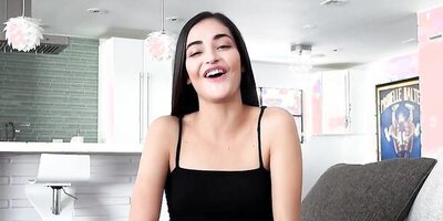 Juicy girl Emily Willis plays with her cherry and gets a hard cock