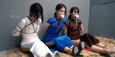 Chinese Bondage In Satin Cheongsam
