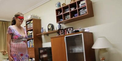 SEXY BLIND FUCK with a horny but nervous busty MILF