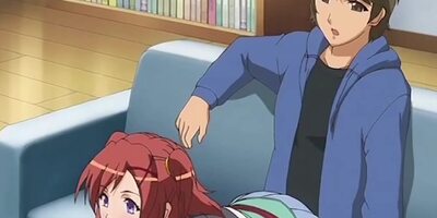 Hottie fingered from behind till she cums - Hentai Sex Cafe