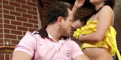 Shy brunette MILF is fucked on the camera for the first time